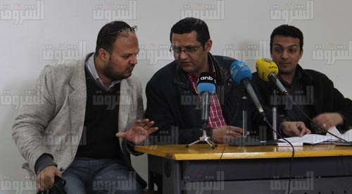 مؤتمر عن الصحفيين المعتقلين تصوير هبه خليفة